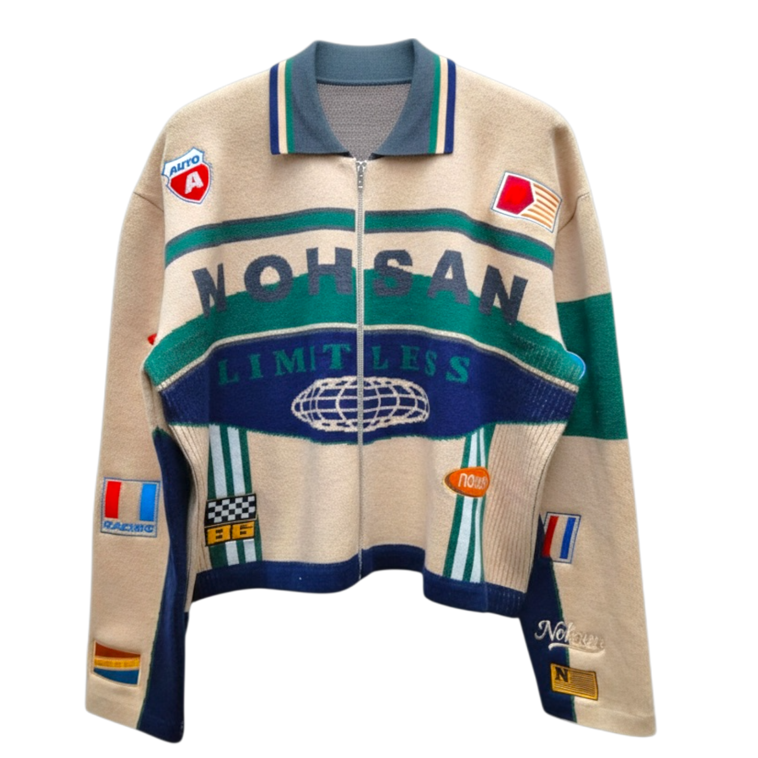 HumanRace Knit Moto Jacket Emerald