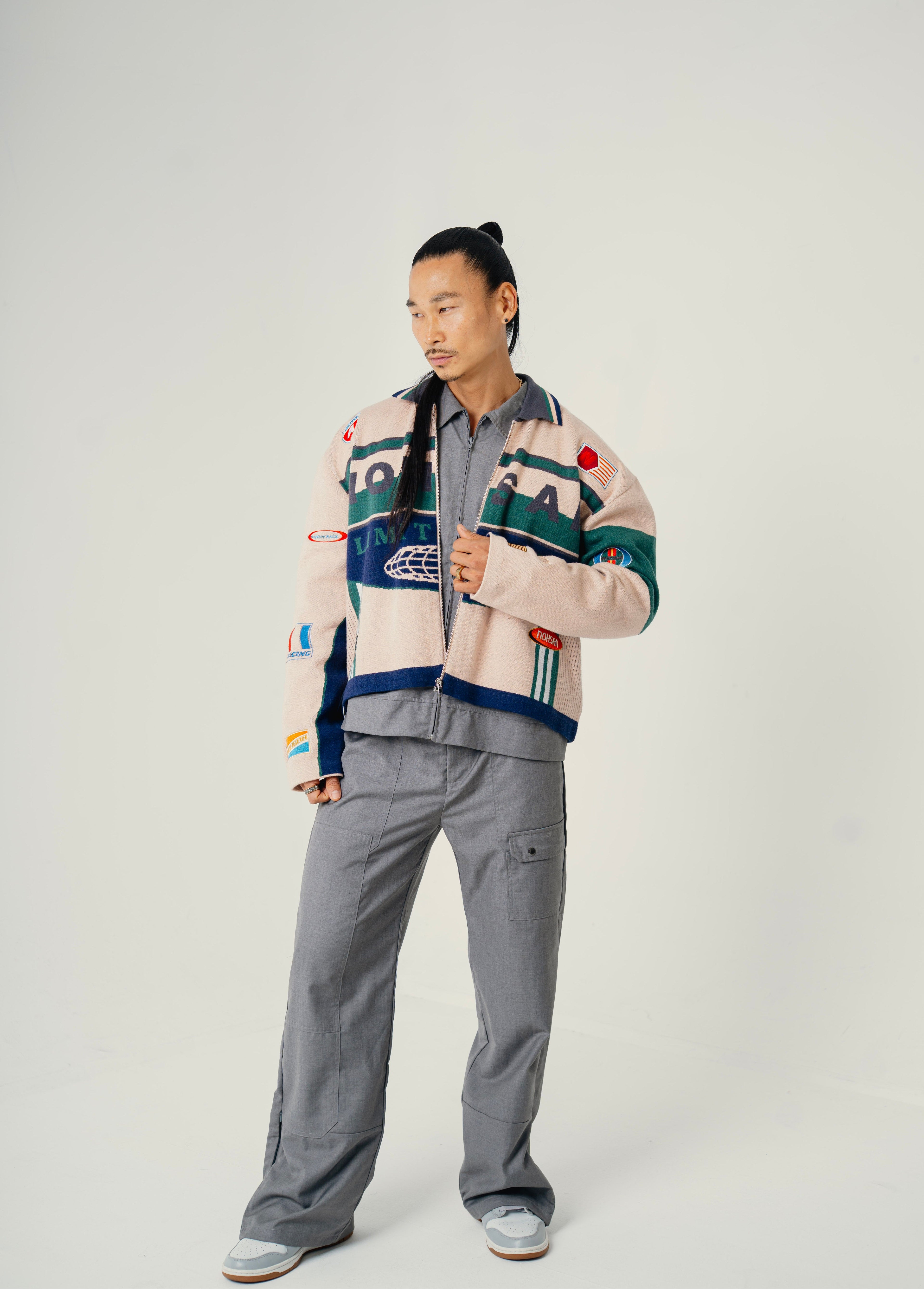 HumanRace Knit Moto Jacket Emerald (Pre-Order Only)