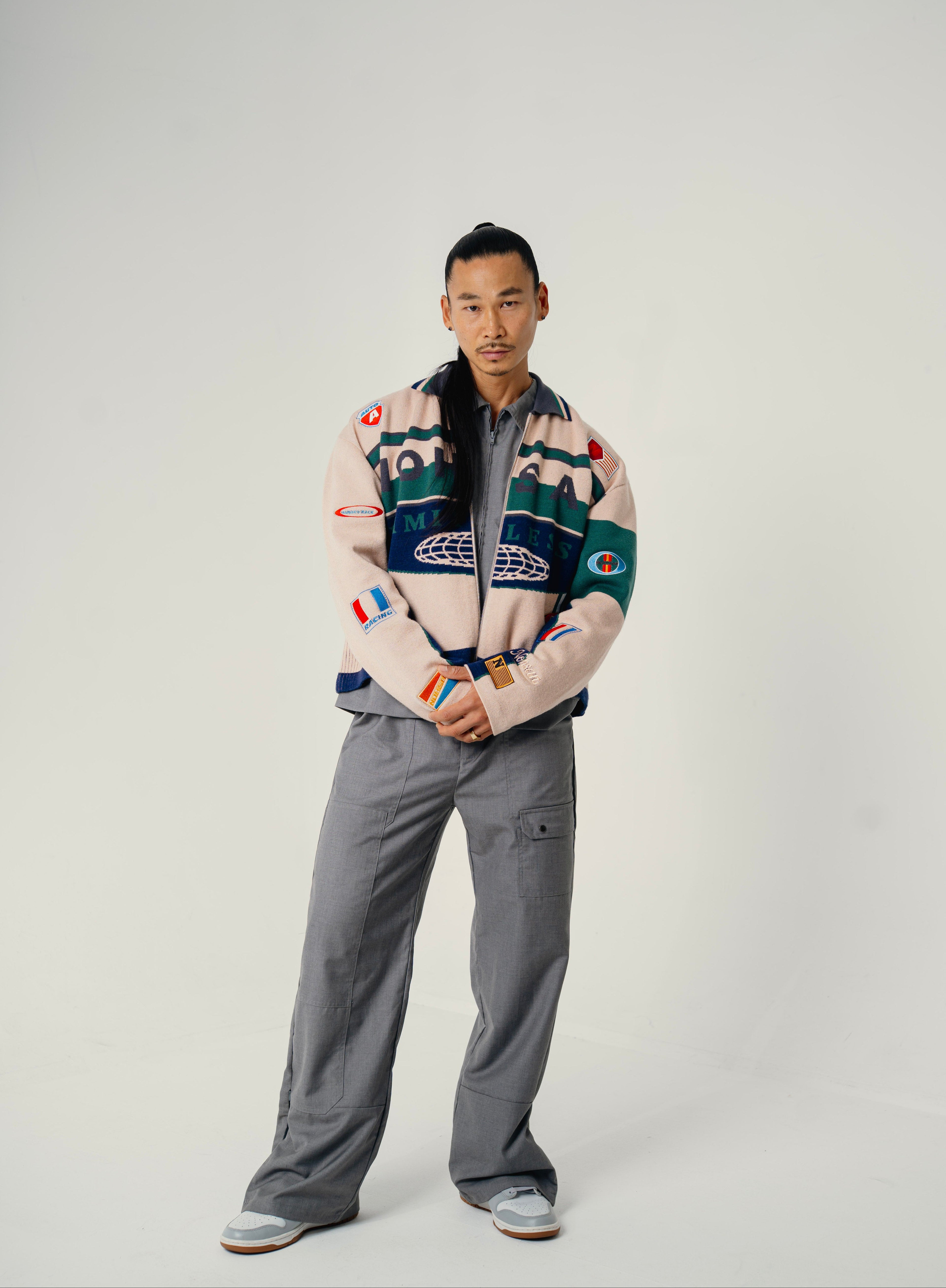 HumanRace Knit Moto Jacket Emerald (Pre-Order Only)